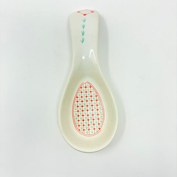 Vtg 80s Himark Peaches N Cream Cow Jug Canister Utensils Spoon Rest Trivet NOS - Picture 11 of 16